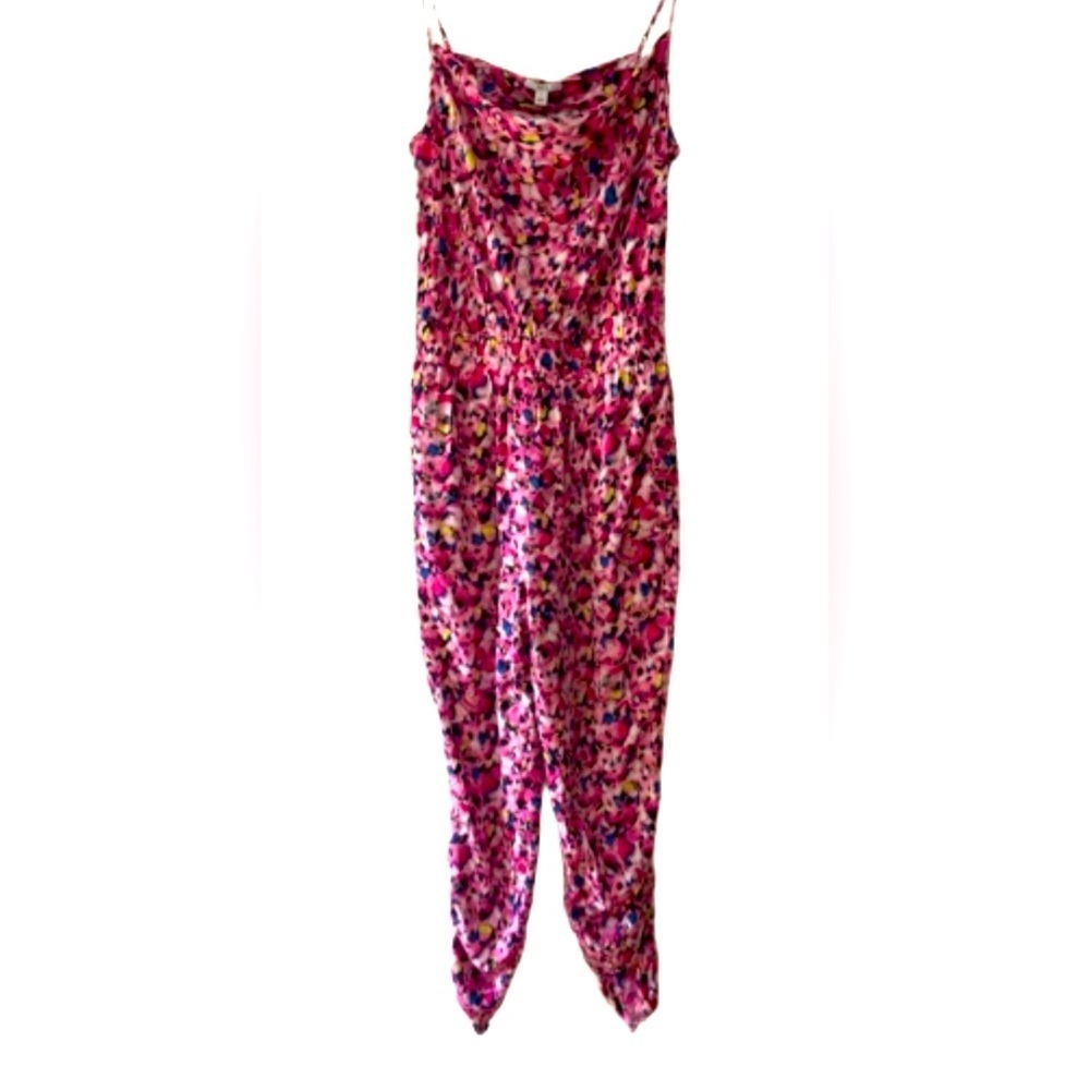 Bar III Pink Patterned Jumpsuit Size‎ Large NWT